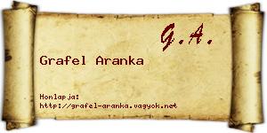 Grafel Aranka névjegykártya